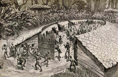 The Natives of Iyugu Preparing Themselves for War, 1890 by Amedee Forestier